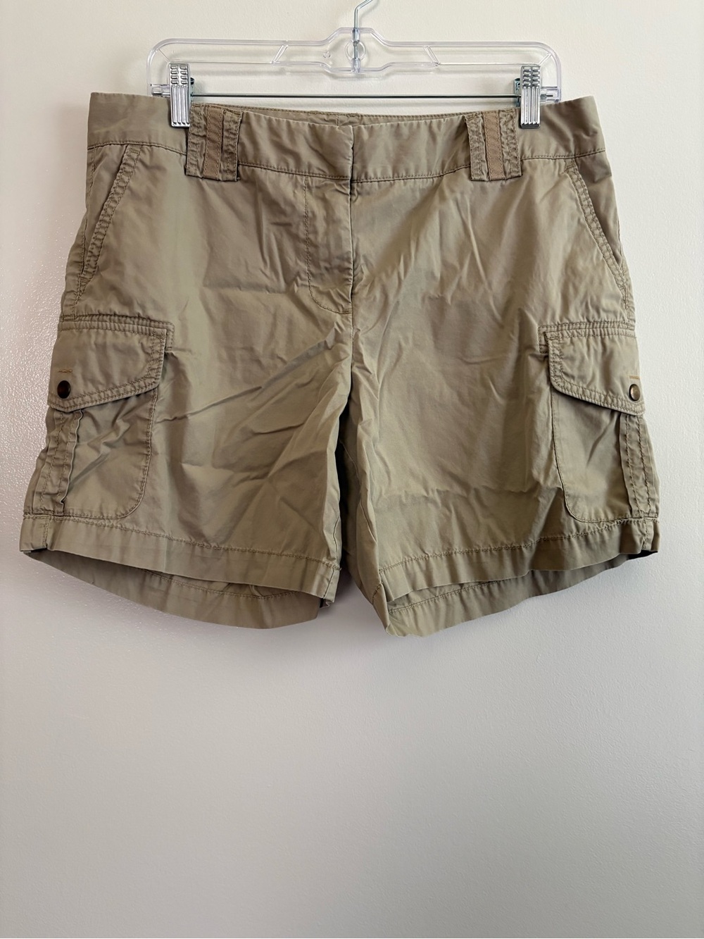 J. Crew Women's Chino Broken in Twill Khaki Cargo Shorts Size 10